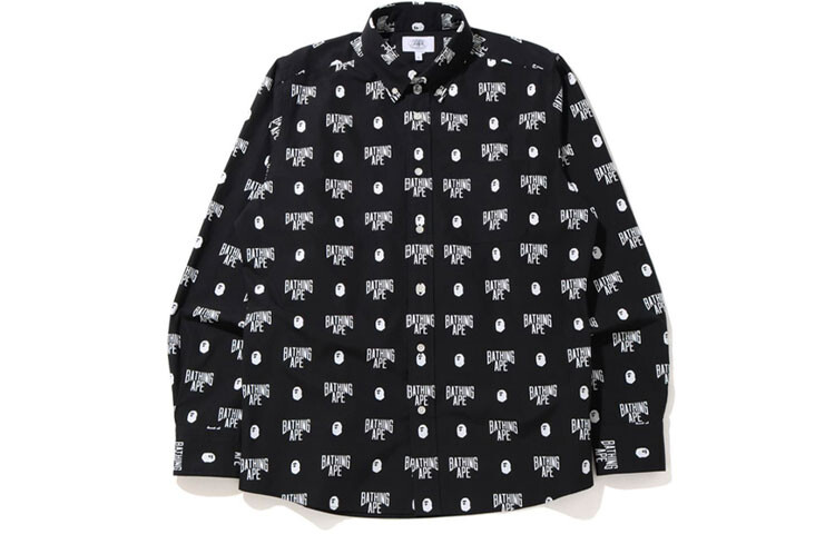 

Рубашка серии Ape Head для мужчин A Bathing Ape, черный