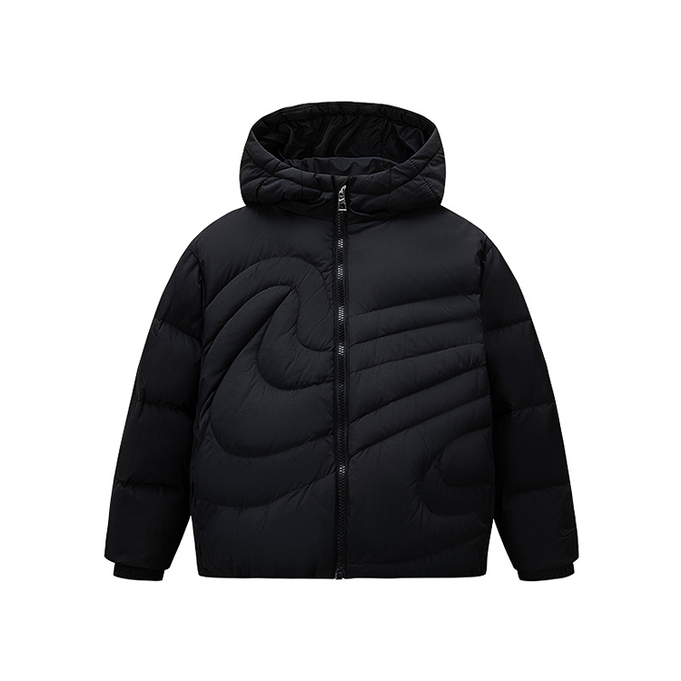 

Детская пуховая куртка с капюшоном, средней жесткости, микроэластичные Nike, jet черный