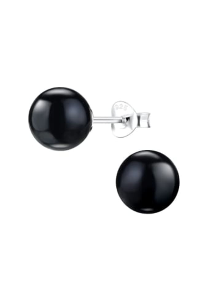 

Alexander York Серьги-гвоздики PERLE 8 мм, черные, из серебра 925 пробы, комплект из 2 штук