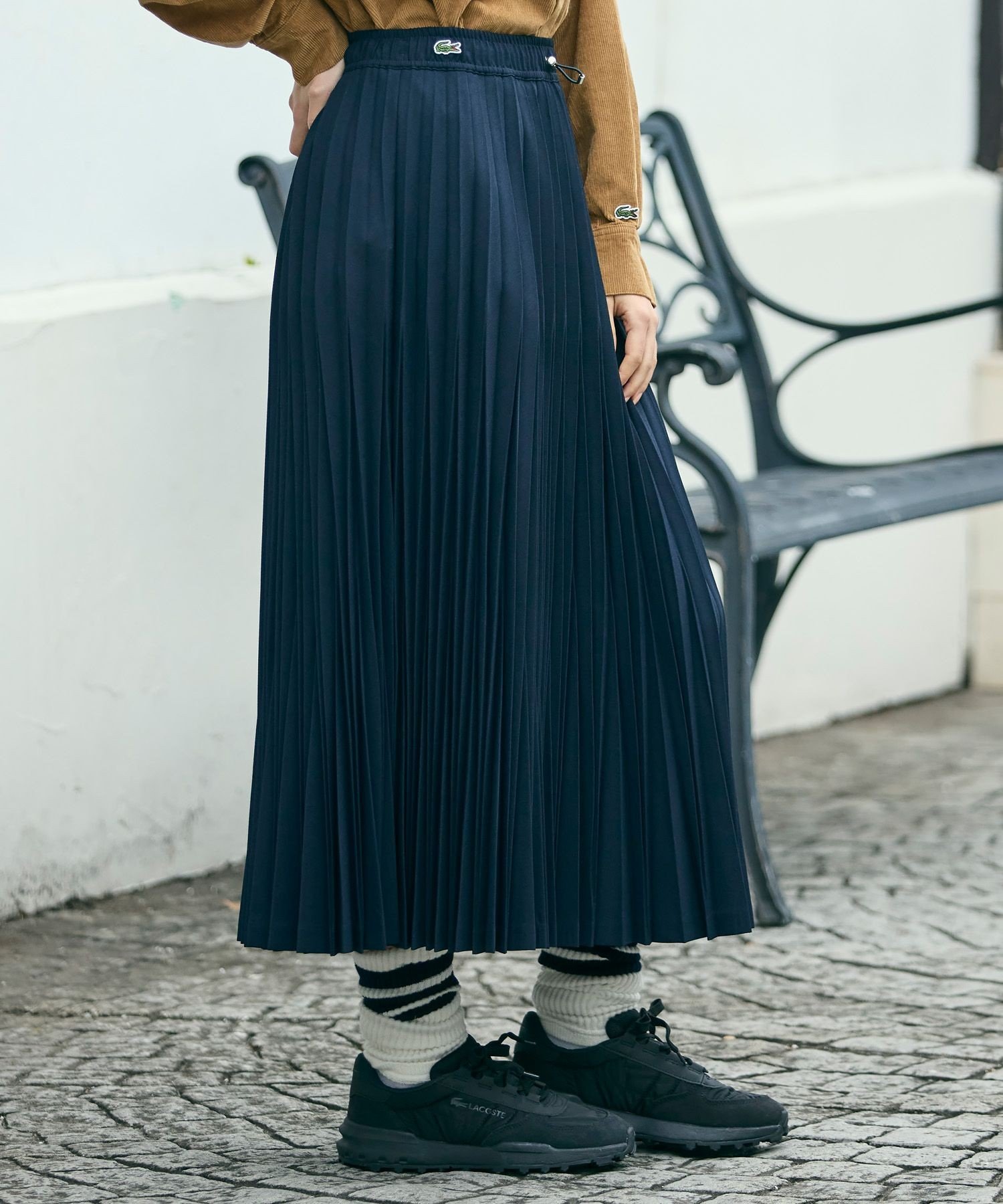 Юбка LACOSTE плиссированная А-силуэта, Navy — фото 2