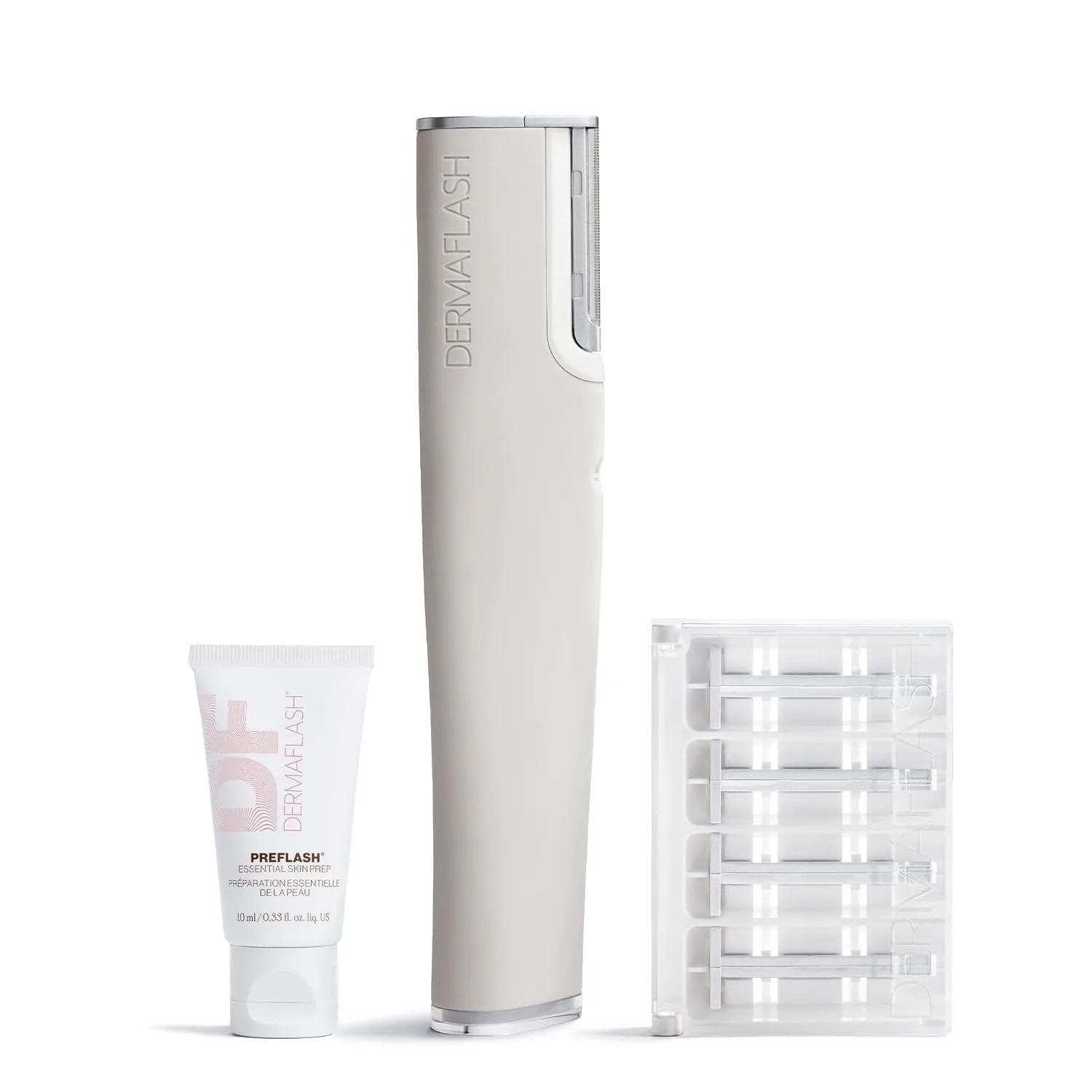 Инструмент для звуковой дермапланинга DERMAFLASH LUXE+ для удаления пушковых волос на лице, омоложения и отшелушивания., Stone