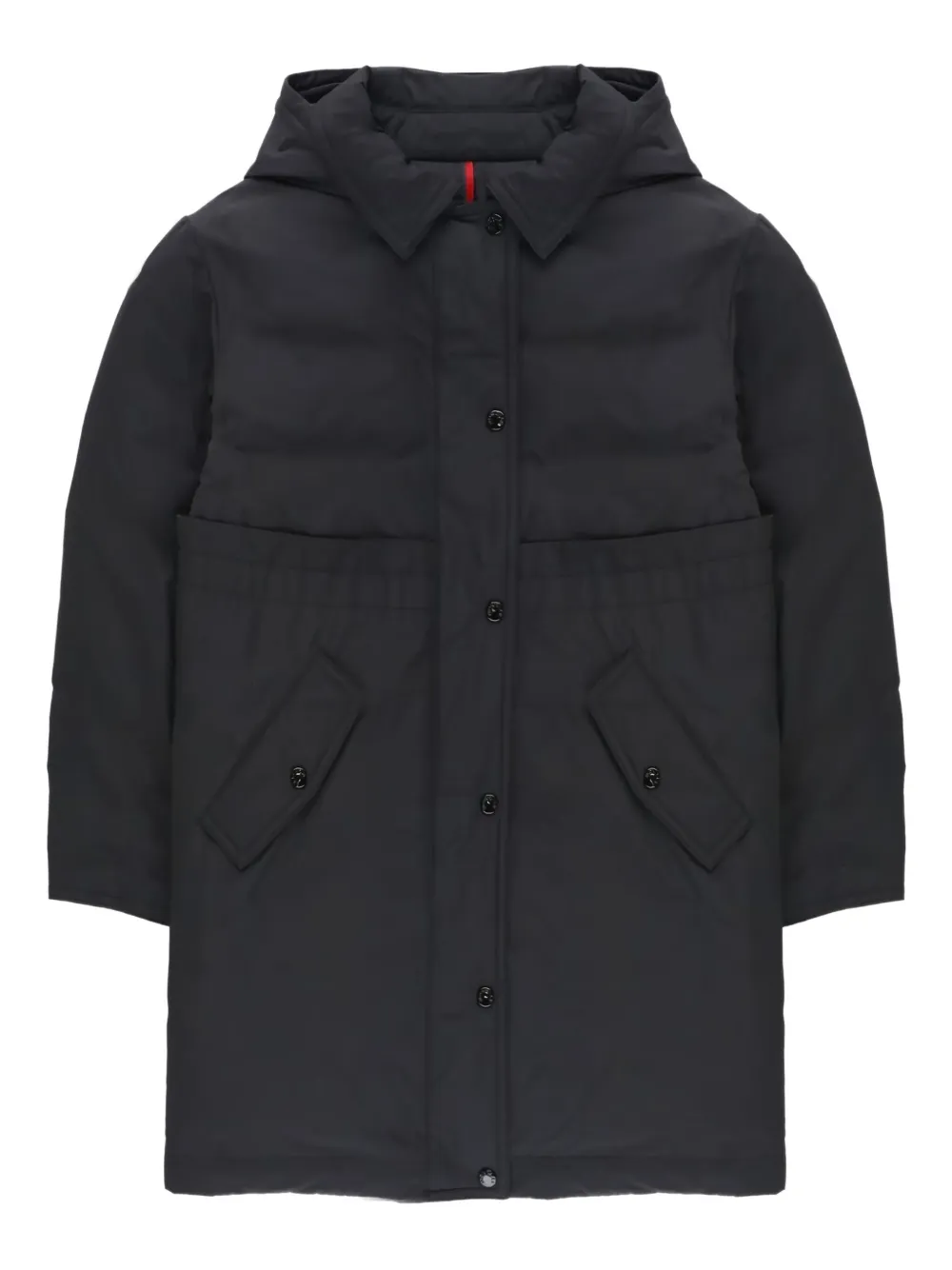 

Пальто с капюшоном и застежкой на пуговицы Moncler Enfant, черный