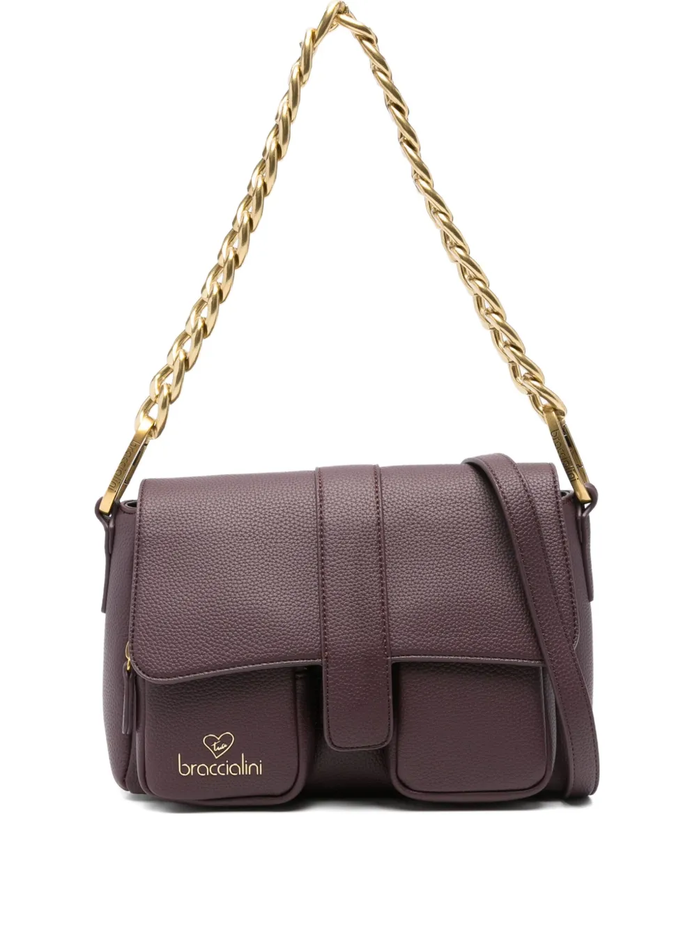 

Сумка на плечо с цепочным ремешком Braccialini, красный