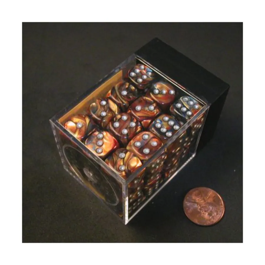 

d6 12 мм Золото с серебром (36), Dice - Lustrous - d6 (Chessex)