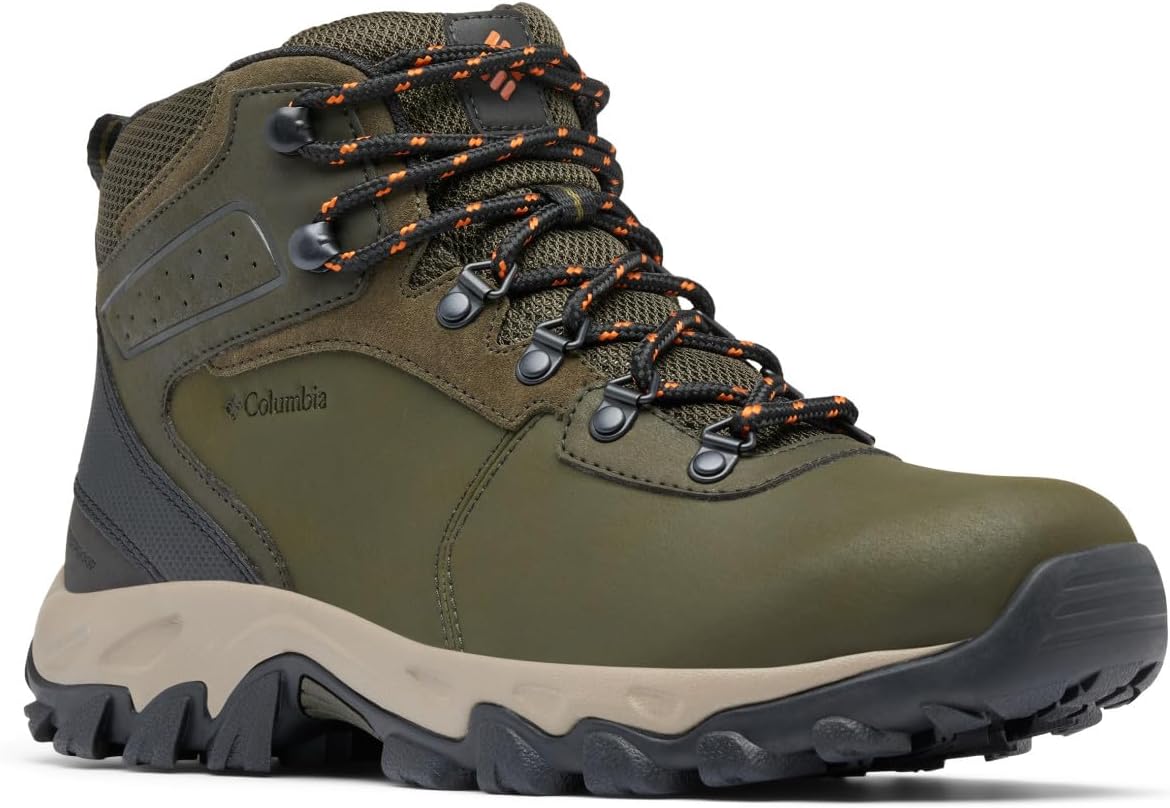 Columbia мужские треккинговые ботинки Newton Ridge Plus II Waterproof, Deep Olive/Desert Sun