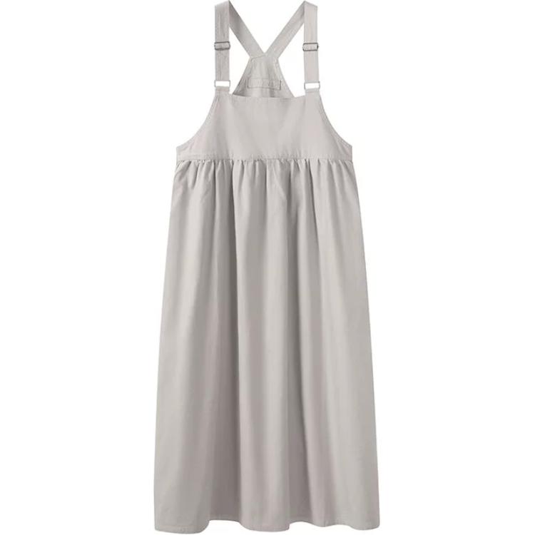 

Женское платье без рукавов с U-образным вырезом, средней длины MUJI, светло-бежевый