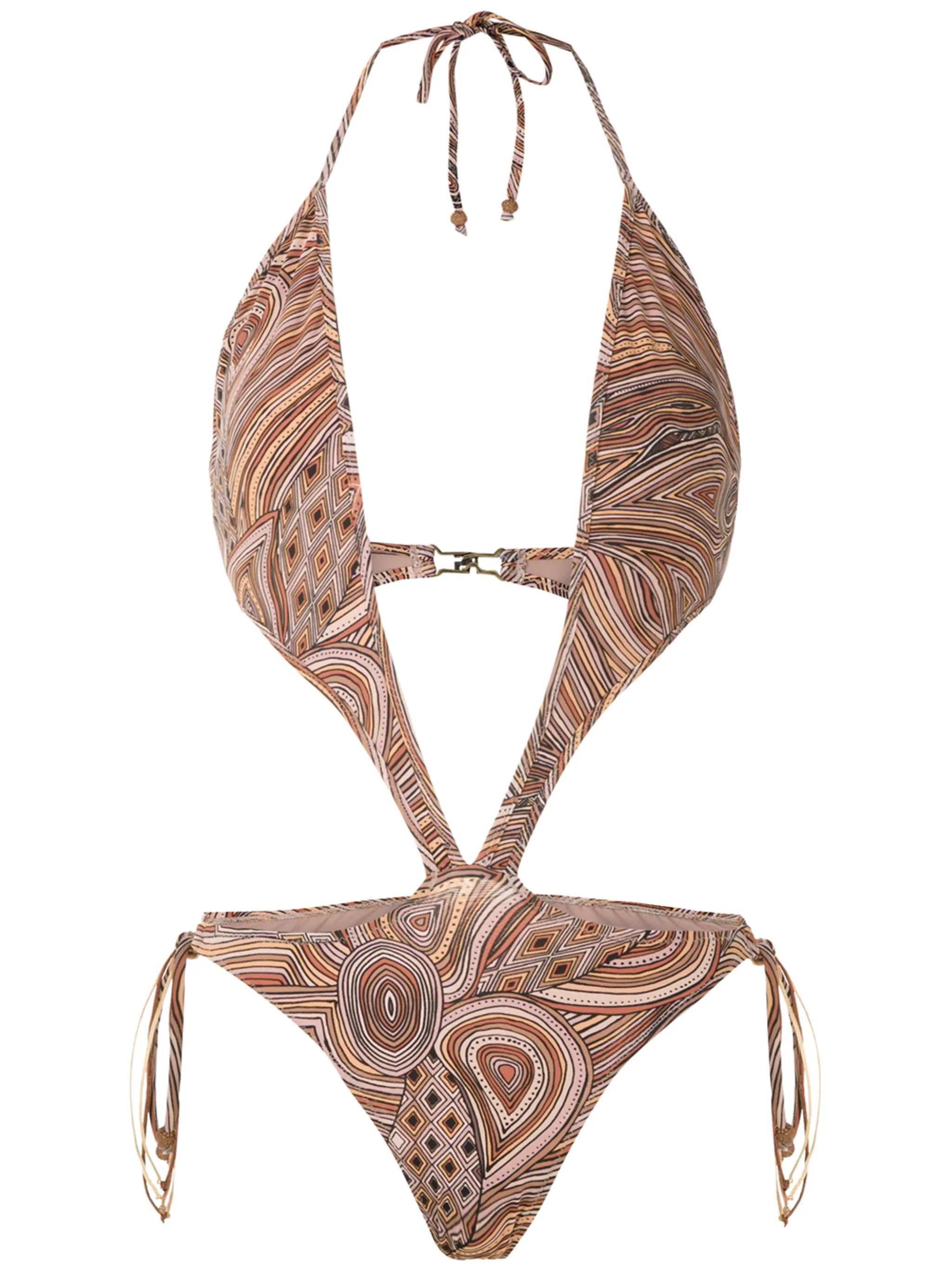 

Купальник с вырезами Amir Slama, мультиколор