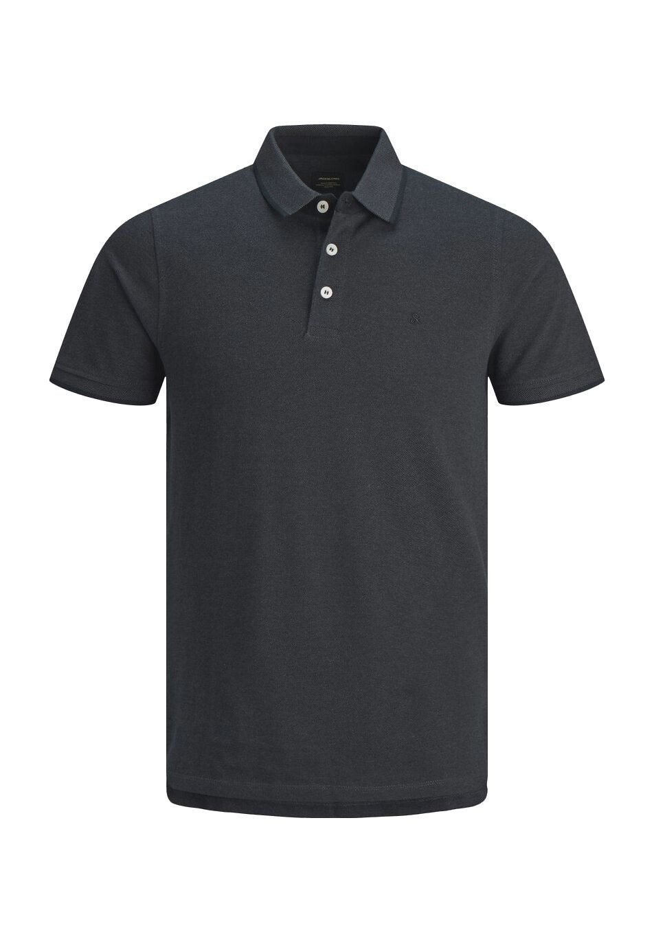 

Мужская рубашка поло с коротким рукавом и вышивкой Jack & Jones, цвет Dark