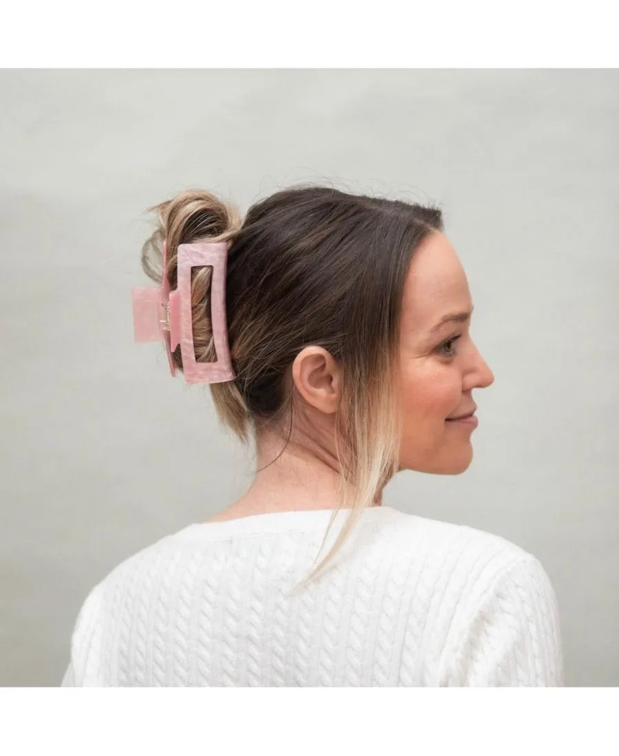 Headbands of Hope Большая прямоугольная клипса-зажим - розовая — фото 4