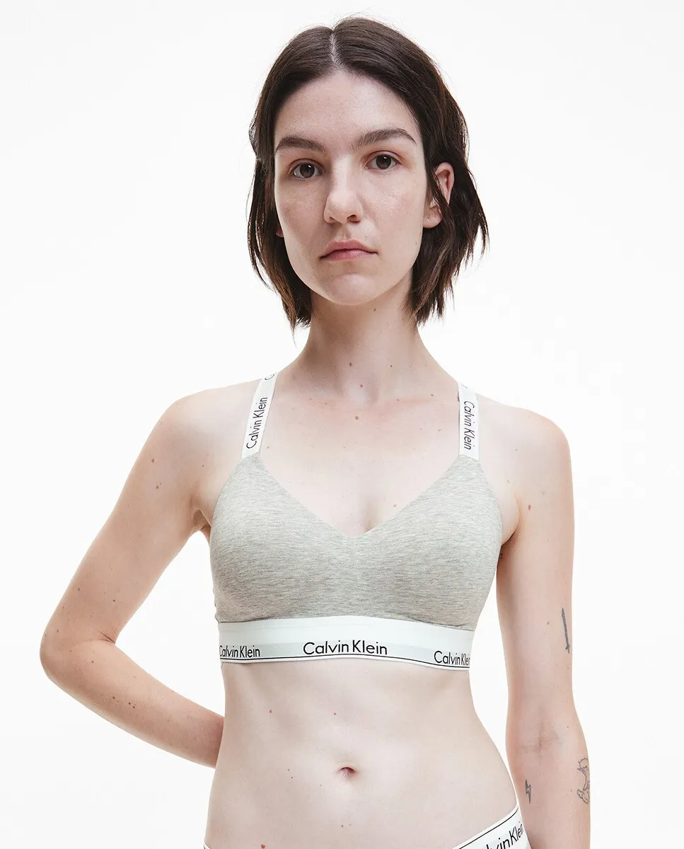 

Бралетт - Современный хлопок Calvin Klein, серый
