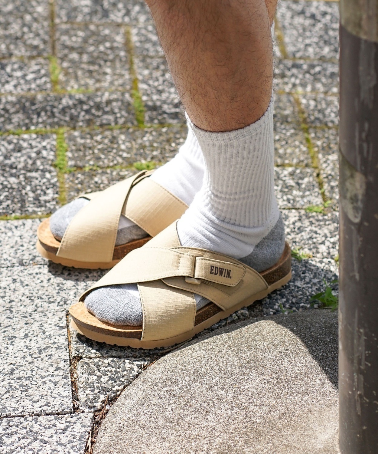 Сандалии Ripstop Crossbelt Sandal с кулирной структурой EDWIN mustard — фото 4