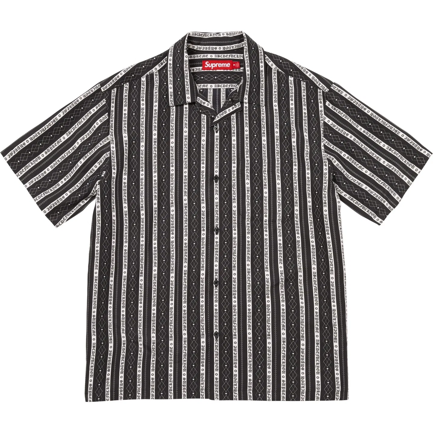 Рубашка Supreme с отложным воротником, унисекс, черная
