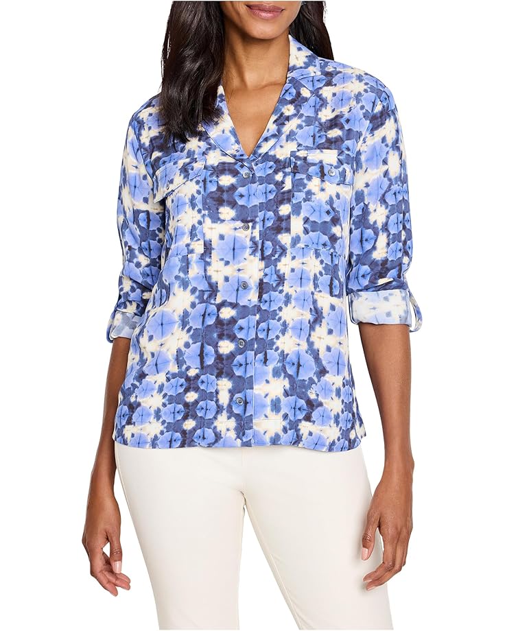 

Рубашка NIC+ZOE Shibori Stone Shirt, синий мульти