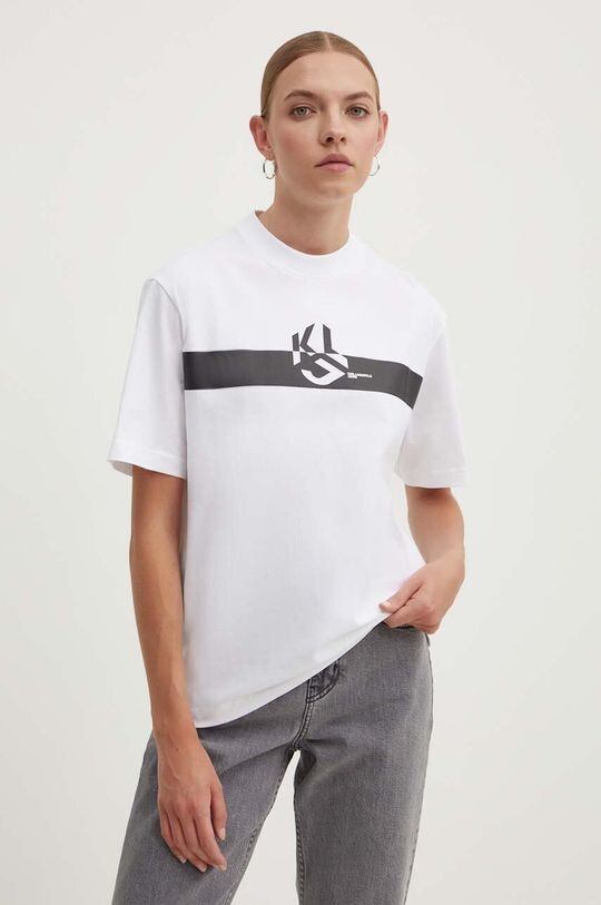 

Хлопковая футболка Karl Lagerfeld Jeans, белый