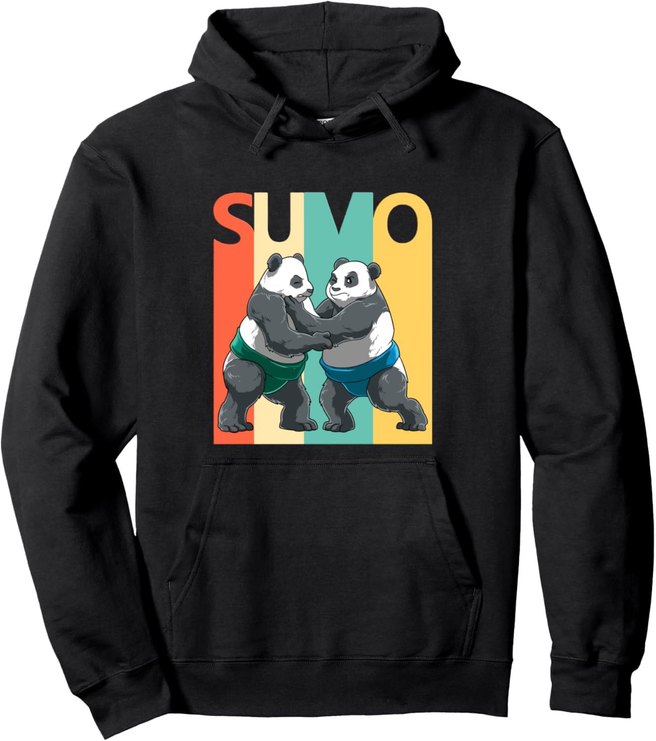 

Забавная толстовка с изображением японской панды-сумо Cute Sumo Wrestler Panda Gift, черный