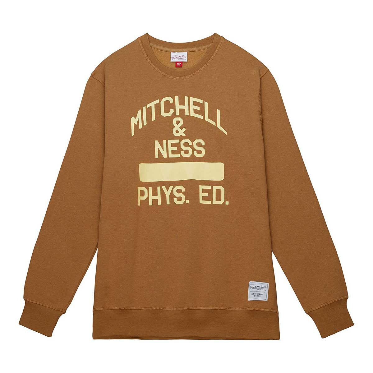 

Свитшот BRANDED M&N PHYS ED CREW Mitchell And Ness, цвет Braun