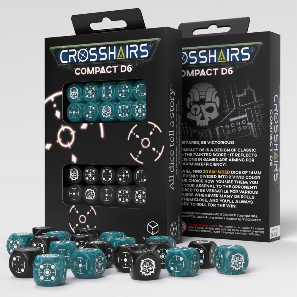 

Аксессуары Q-Workshop Crosshairs Compact d6 Set: Stormy & Black (20)