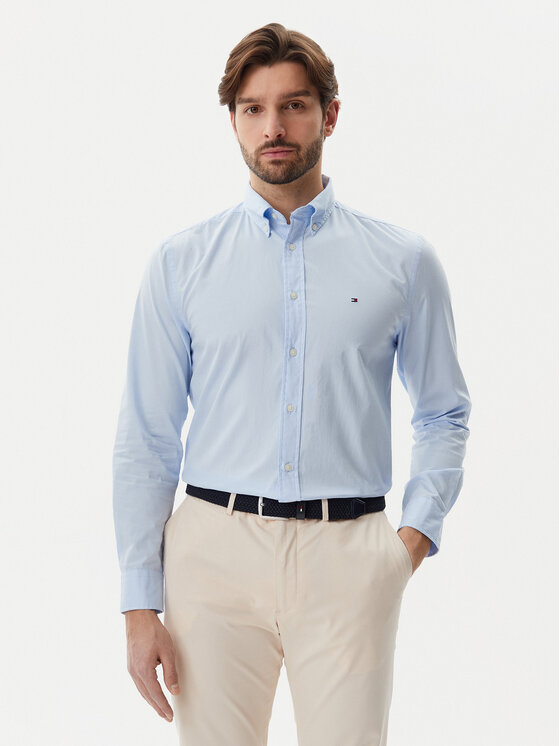 

Рубашка обычного кроя Core Flex MW0MW39988 Tommy Hilfiger, голубой