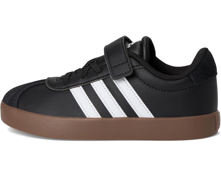 Кроссовки adidas Kids VL Court 3.0 Elastic Lace, цвет Black/White/Black 1 — фото 4