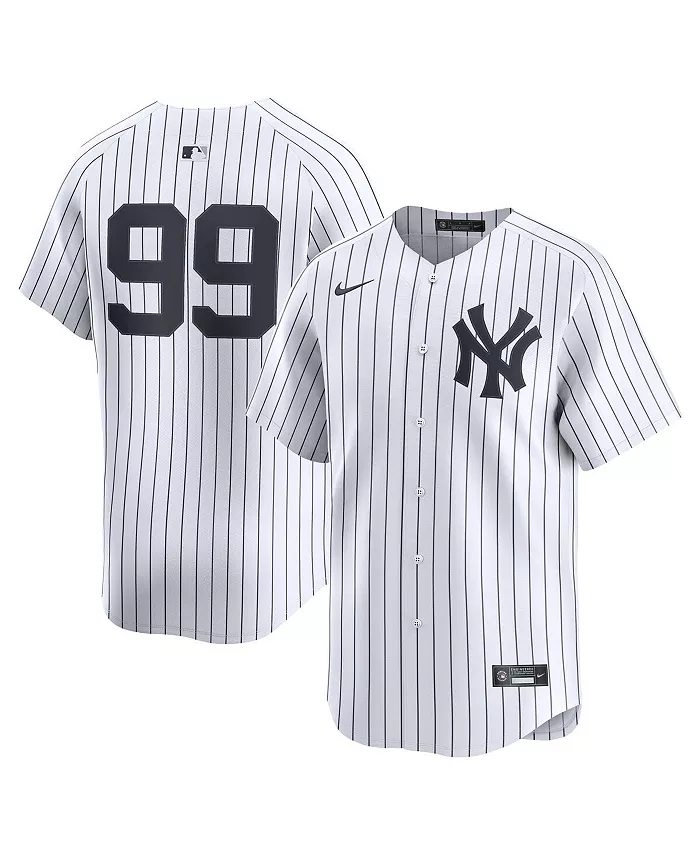 

Мужская белая лимитированная игровая футболка Aaron Judge домашняя New York Yankees Nike
