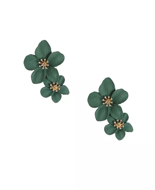 

Женские серьги-подвески в форме цветка Sohi, green