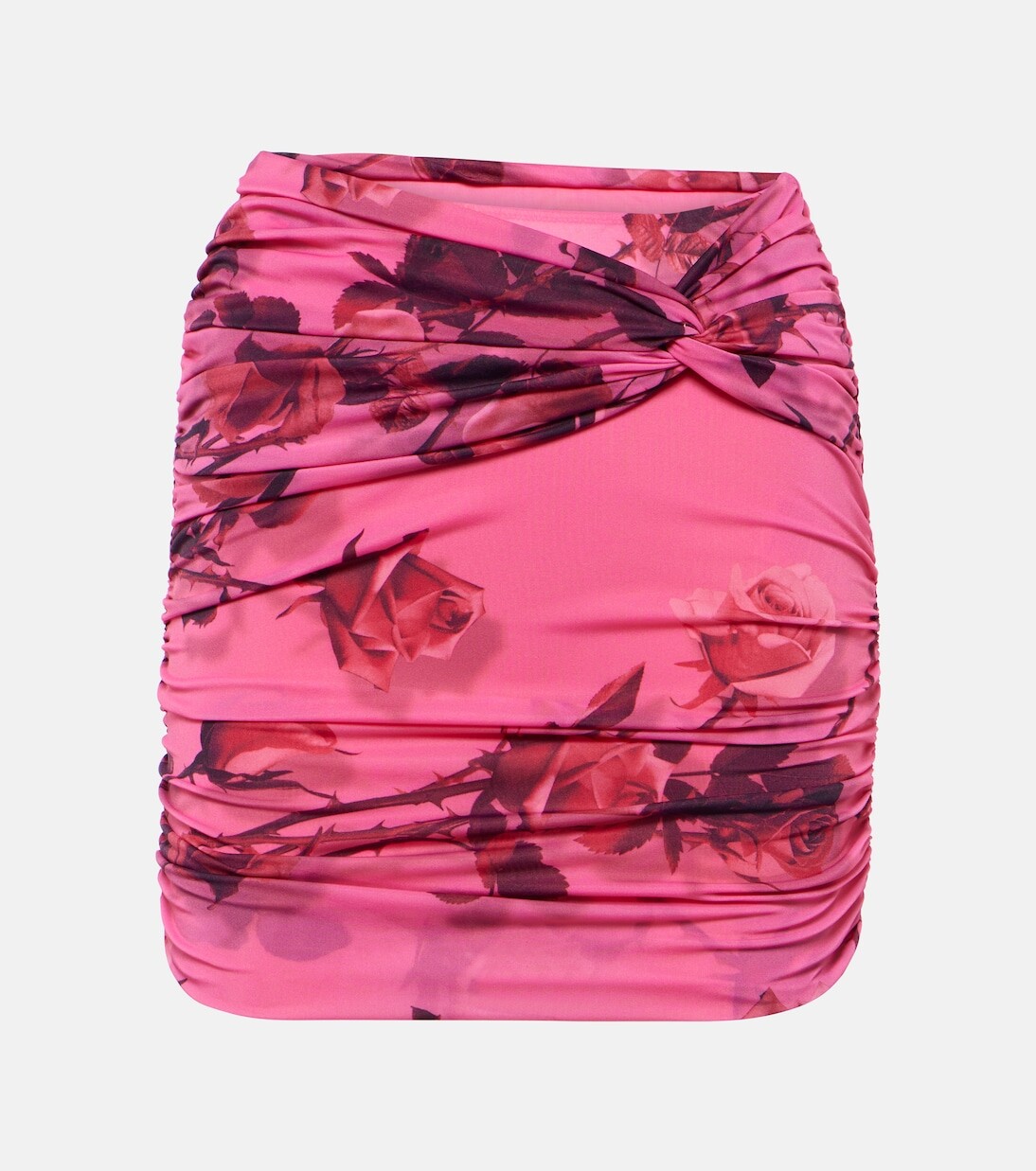 

Мини-юбка со сборками с цветочным принтом Blumarine, мультиколор