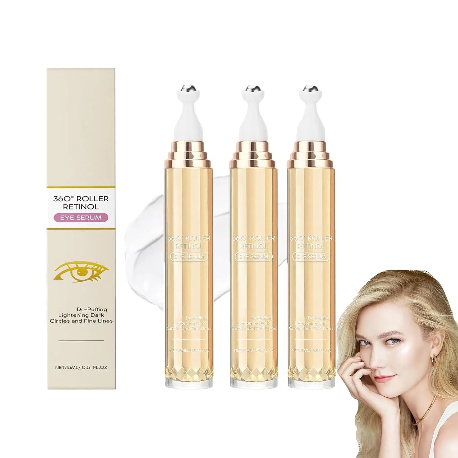 Крем для глаз с ретинолом Yxcully, 3Pcs