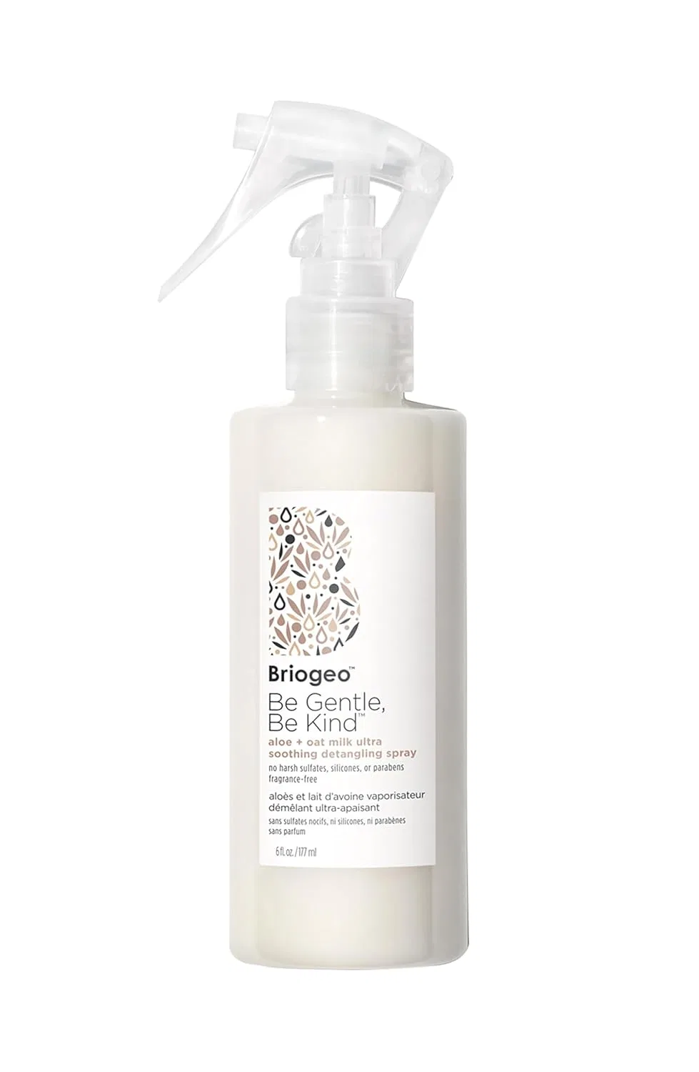 Гипоаллергенный несмываемый спрей «Be Gentle, Be Kind Aloe + Oat Milk Ultra Soothing Detangling Spray» от Briogeo Briogeo