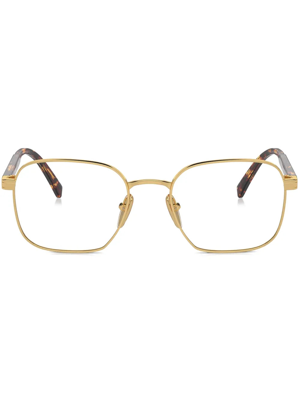 

Очки в оправе черепаховой расцветки Prada, золотистый