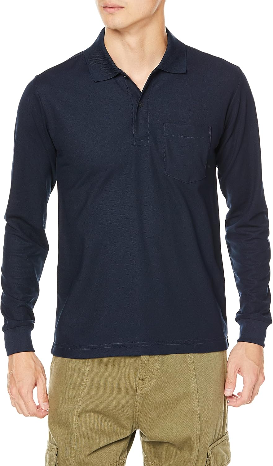 

Футболка-поло United Athle, 120 г, цвет пике, длинный рукав, унисекс, для взрослых, темно-синий