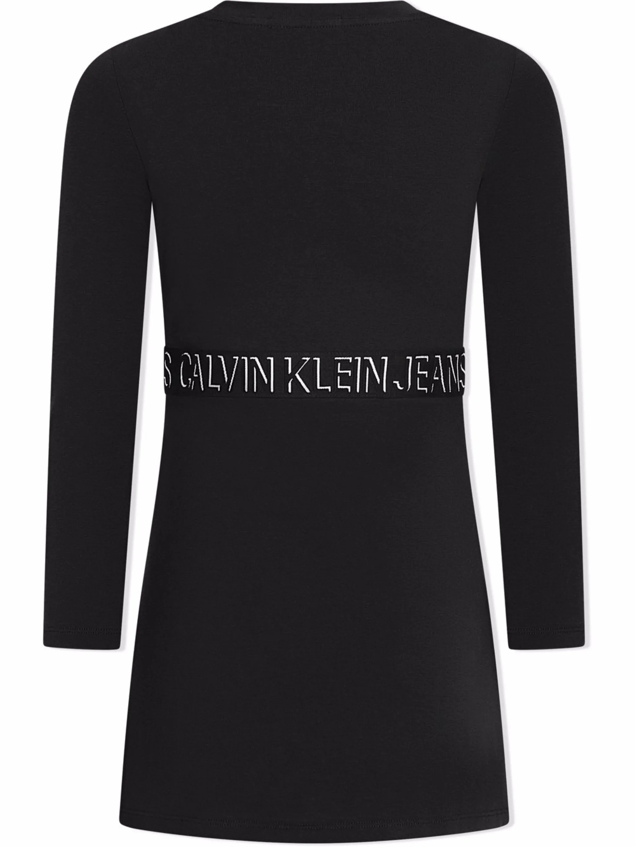 Платье с длинными рукавами и логотипом Calvin Klein Kids, черный — фото 2