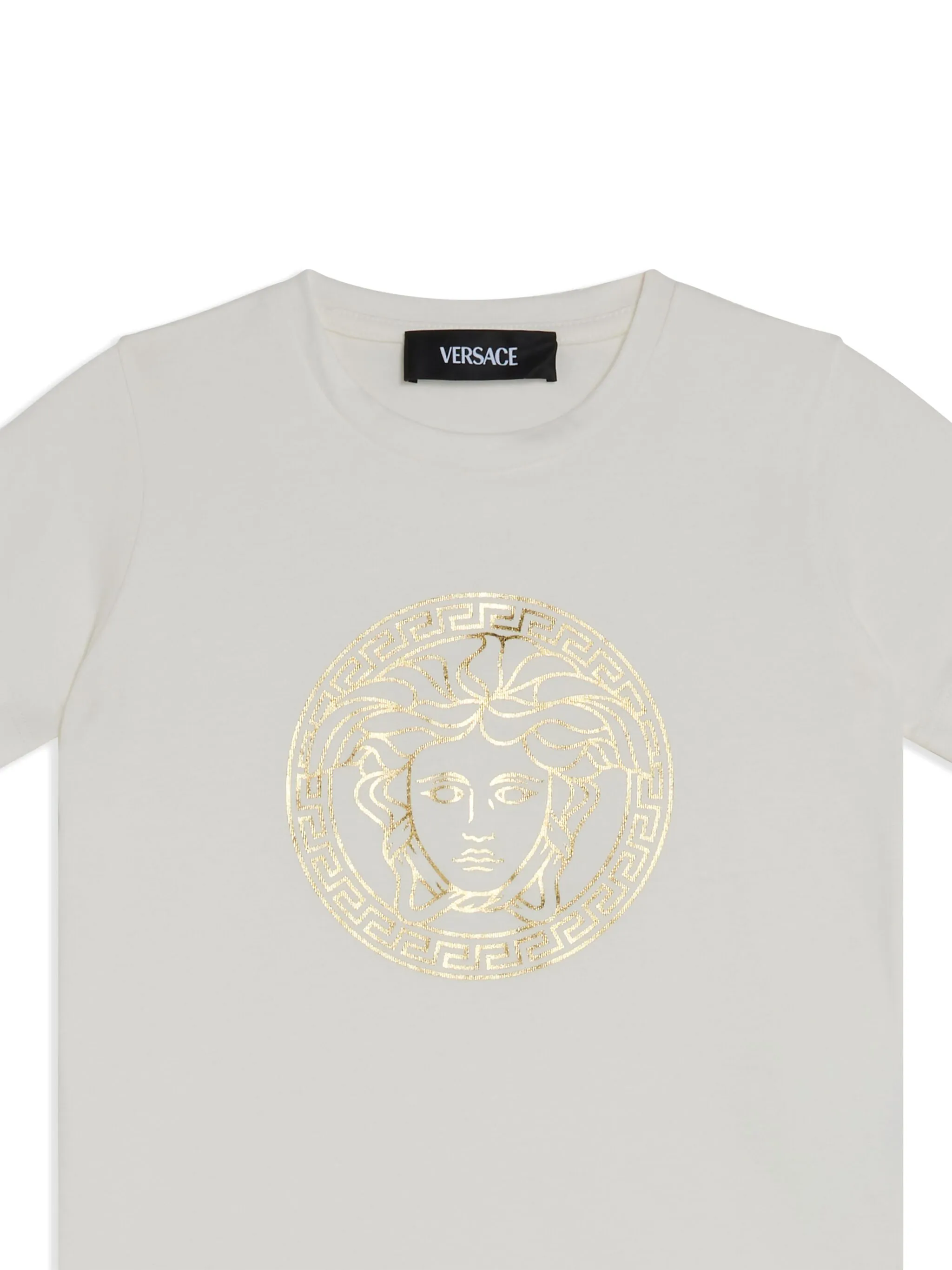 Футболка с декором Medusa Versace Kids, белый — фото 3