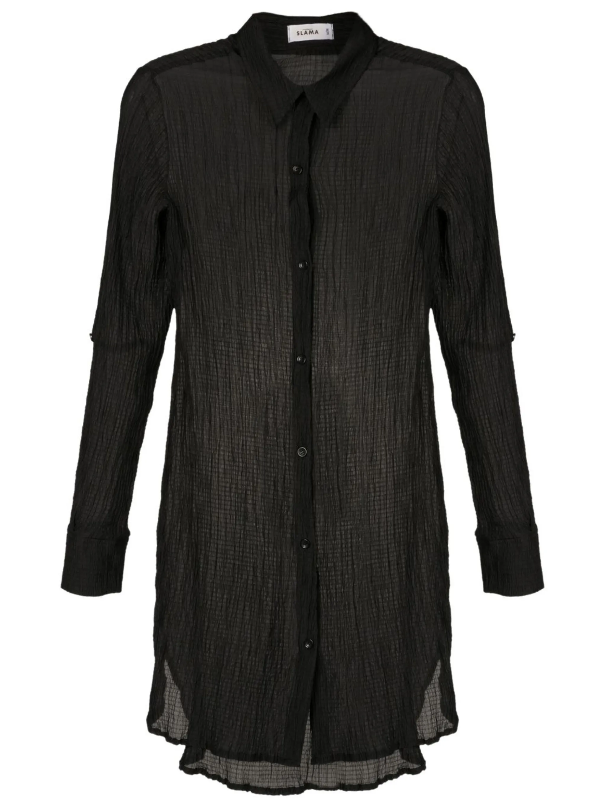 

Платье-рубашка с жатым эффектом Amir Slama, черный