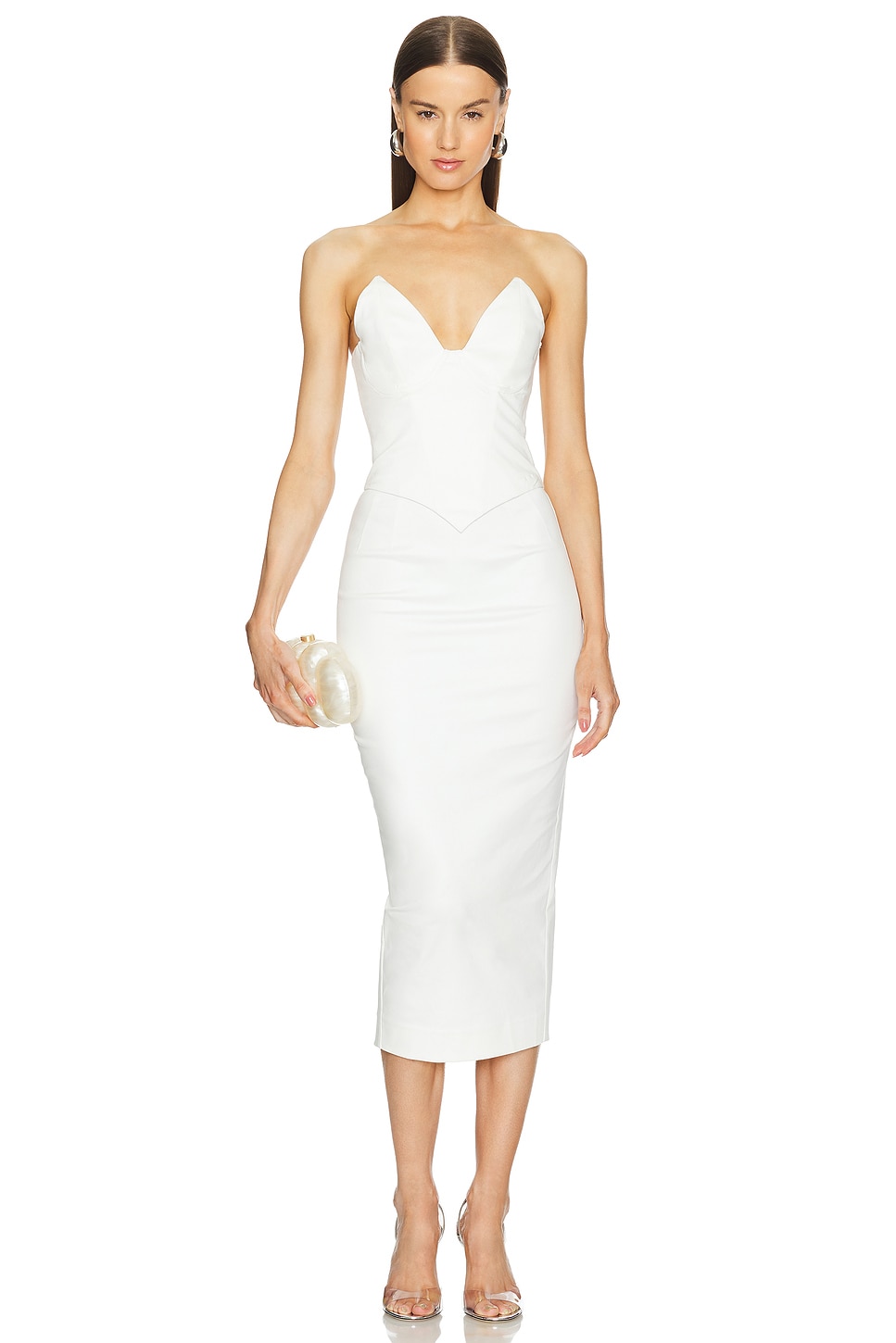 

Платье миди x revolve zosia Michael Costello, белый