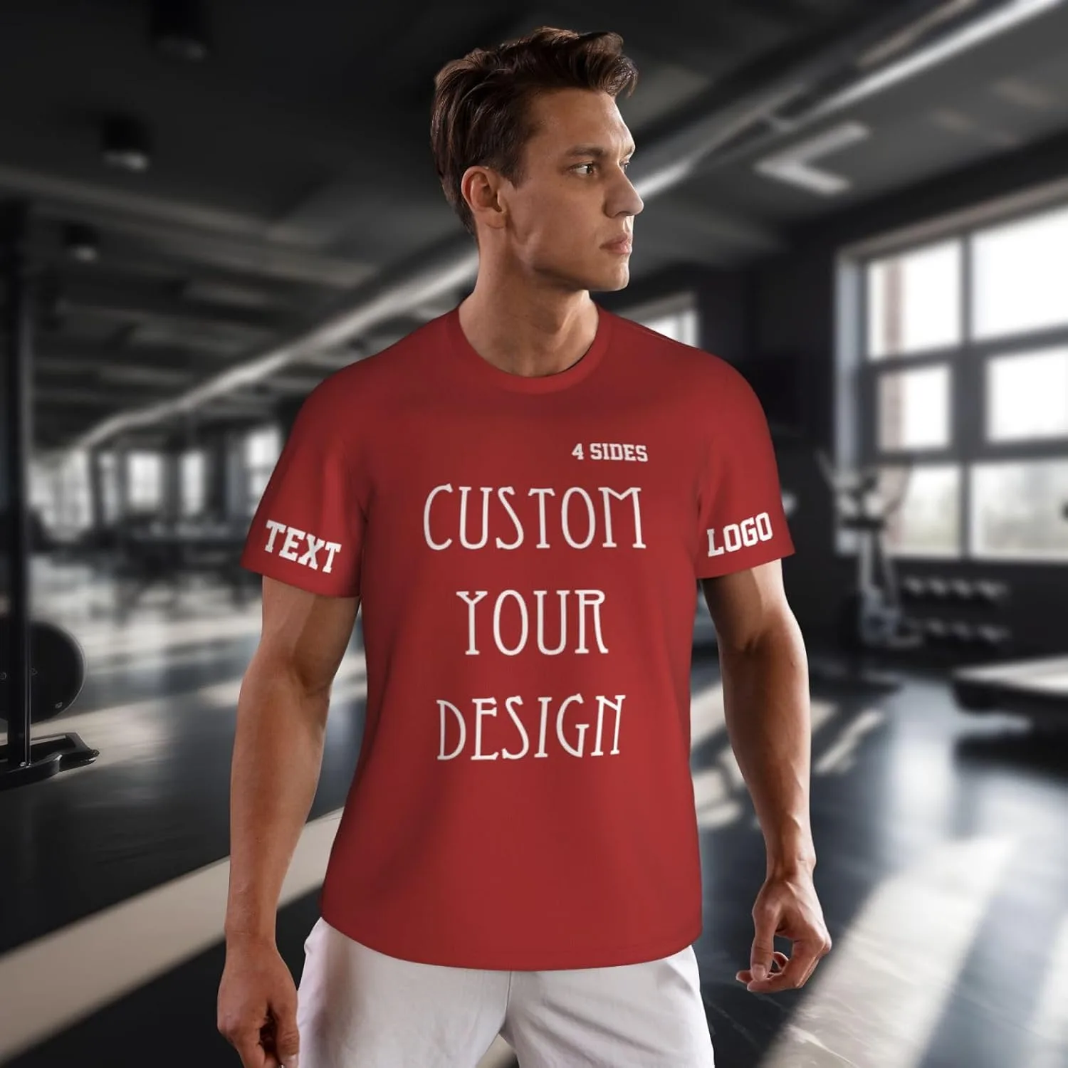 Футболка Custom для мужчин с принтом на все стороны — фото 2