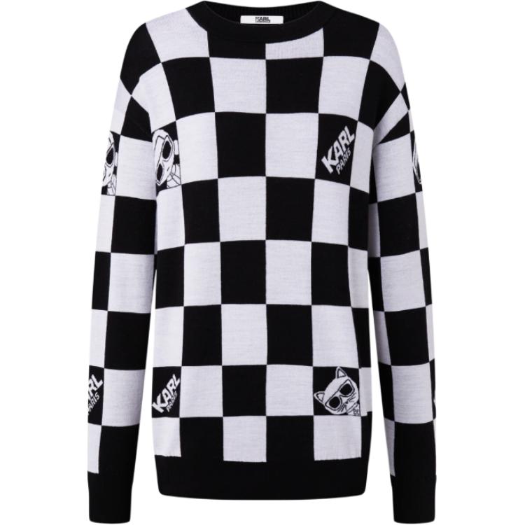 

Свитер KARL LAGERFELD женский KARL LAGERFELD/Karl Lagerfeld Jeans, черный/белый