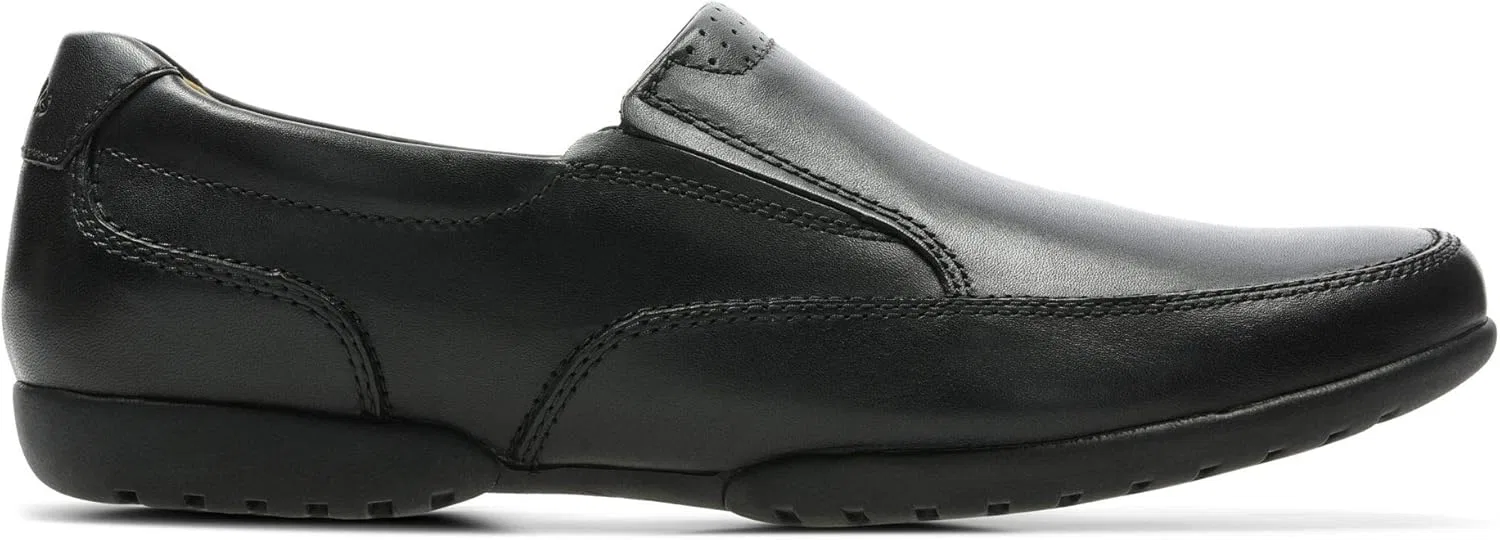Мужские кожаные туфли Clarks Recline Free, вневременная классика - черные — фото 2