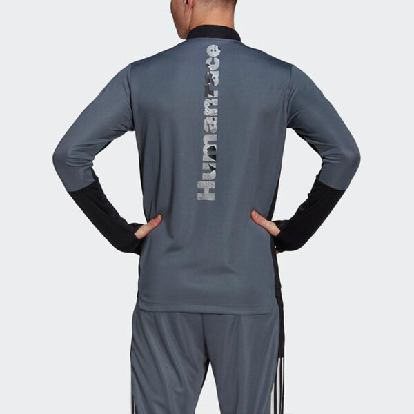 Толстовка x crossover real madrid soccer/football half zipper pullover stand collar black gray Adidas, черный — фото 4