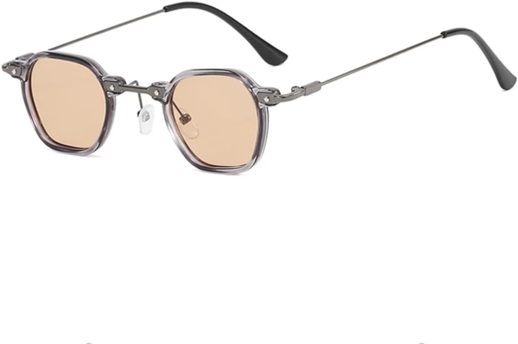 

Солнцезащитные очки с защитой UV400 | Компактная панк-оправа с металлическими дужками | Для женщин и мужчин, для занятий спортом на открытом воздухе и вождения DSVIGF, Gray Tea