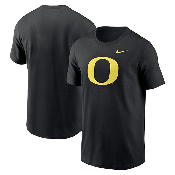Мужская черная футболка oregon ducks primetime evergreen logo Nike — фото 2