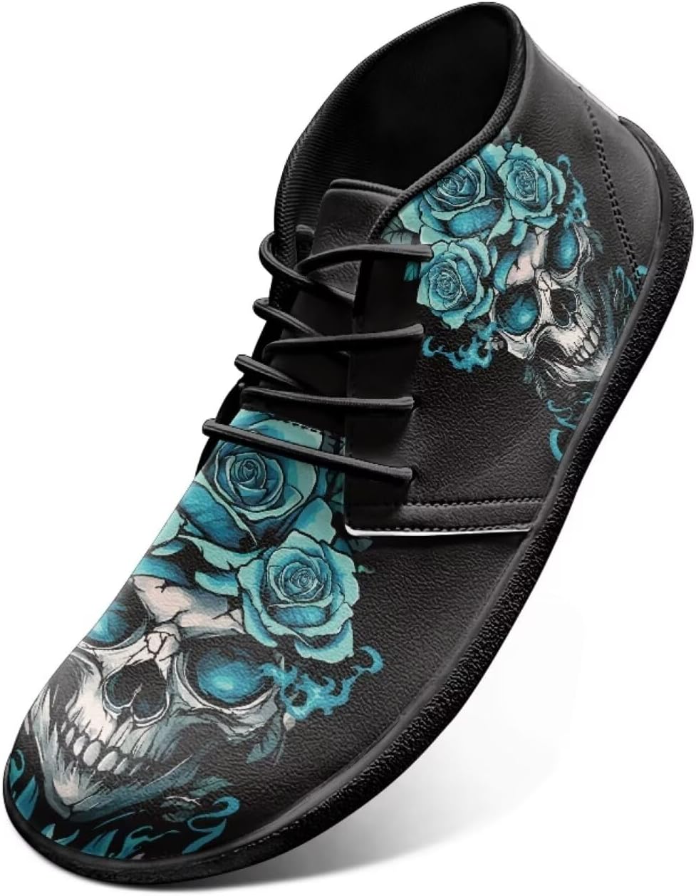 

Мужские готические кроссовки Jeiento с черепом, широким носком, модель Barefoot, с равной подошвой и повседневным стилем, синий