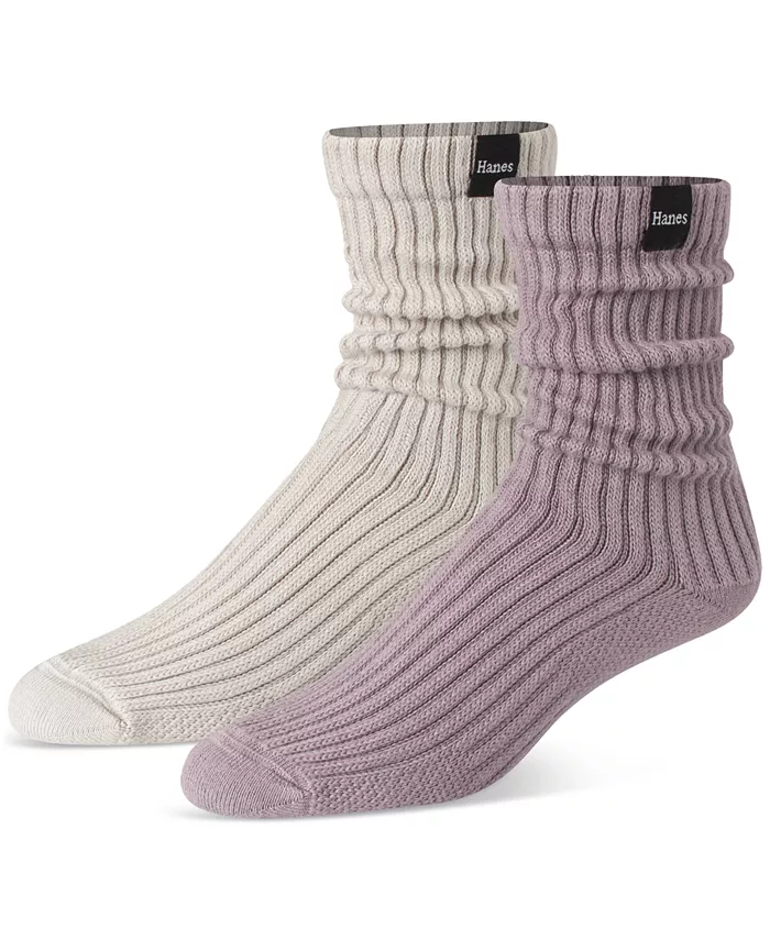 

Мужские носки Originals Premium SuperSoft Slouch Crew, 2 пары Hanes, мультиколор