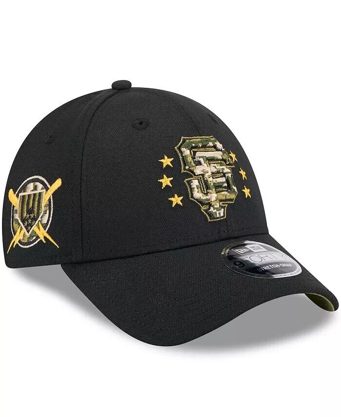 

Мужская черная регулируемая кепка San Francisco Giants 2024 Armed Forces Day 9FORTY New Era, черный
