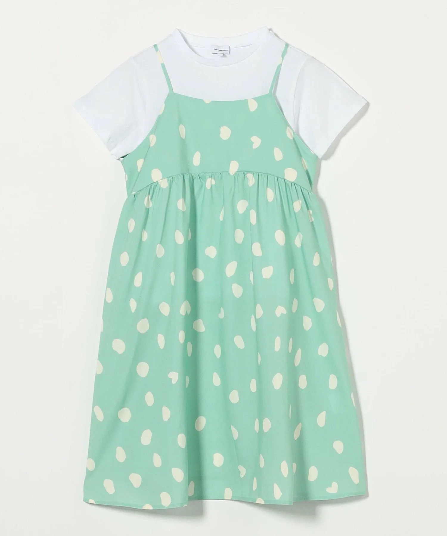 Комплект из футболки и платья-комбинации / Детский 100-130 см United Arrows Green Label Relaxing, LIME