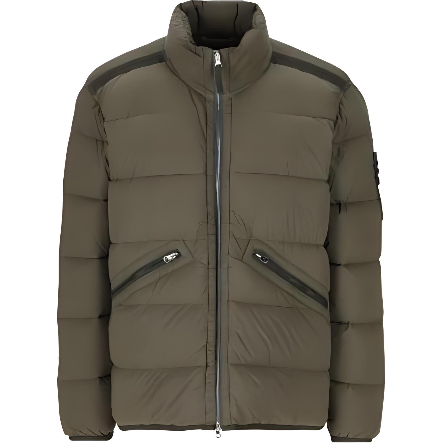 

Куртка на молнии с высоким воротом STONE ISLAND, Army Green, Зеленый, Куртка на молнии с высоким воротом STONE ISLAND, Army Green