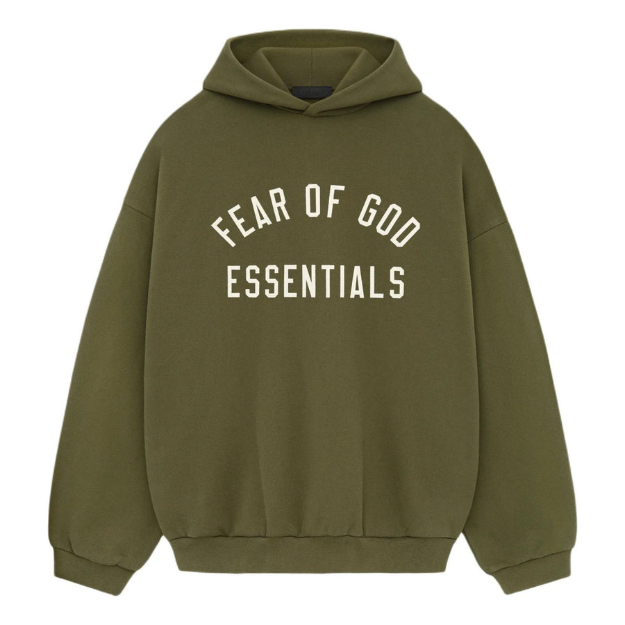 

Худи Fear of God Essentials Fleece Hoodie 'Military', оливкого-зеленый