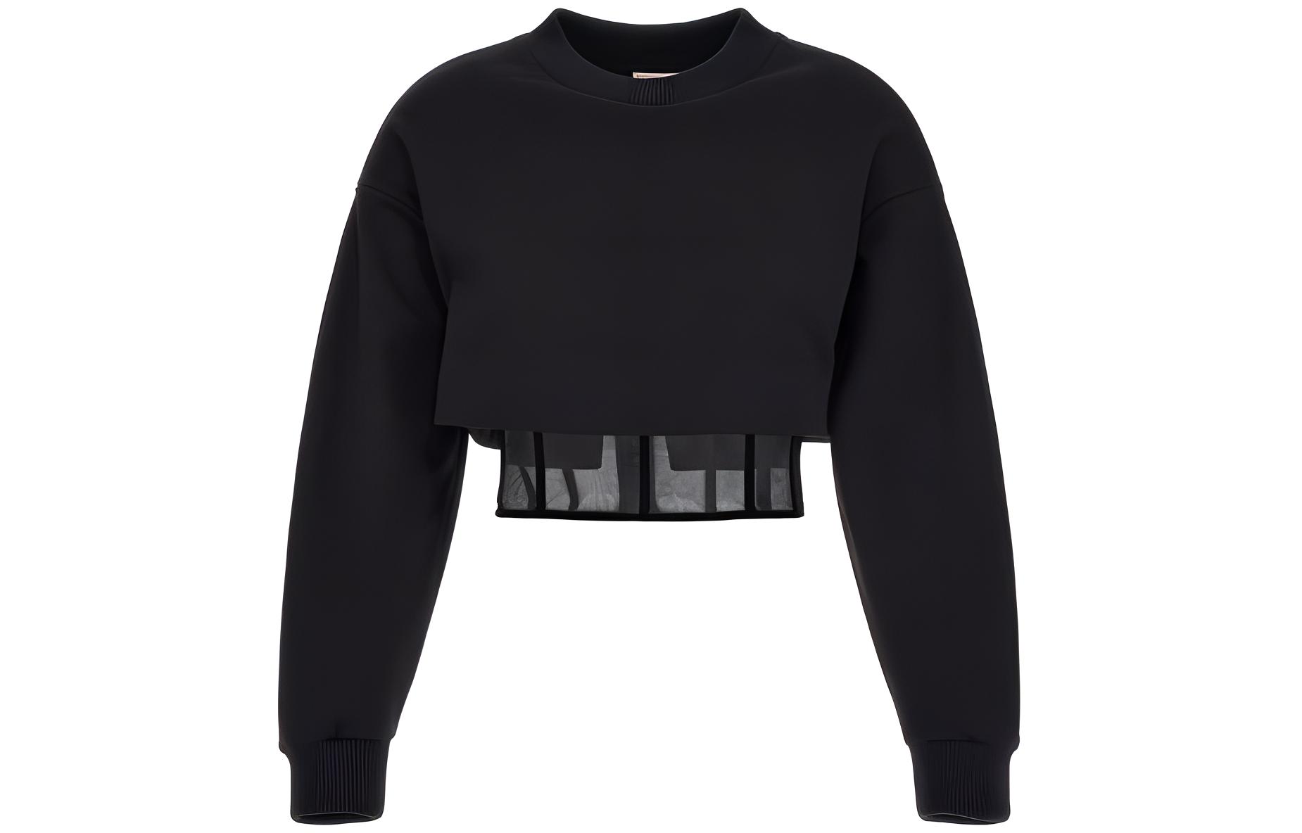 

Alexander McQueen Кроп-топ женский Black