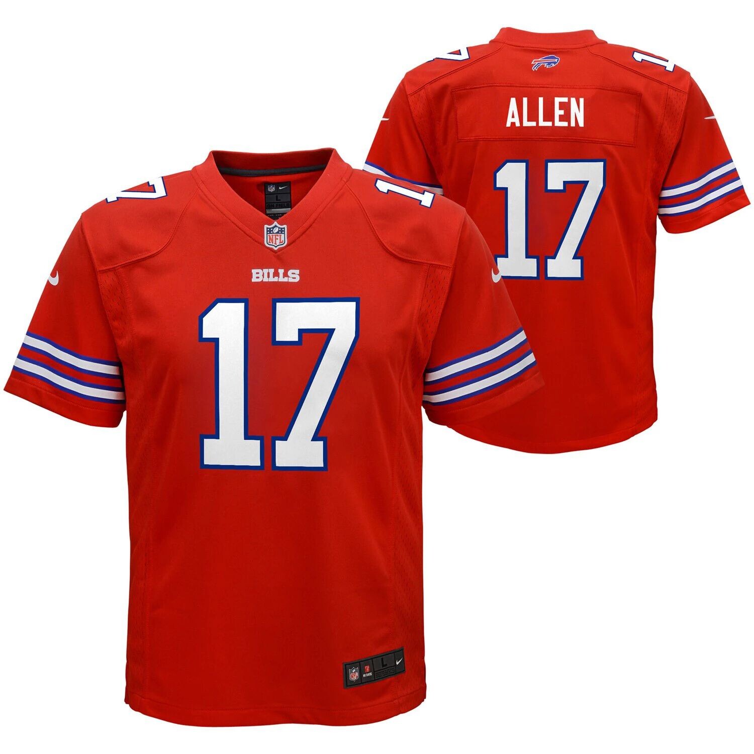 

Молодежная игровая майка Nike Josh Allen Red Buffalo Bills Color Rush Player Nike