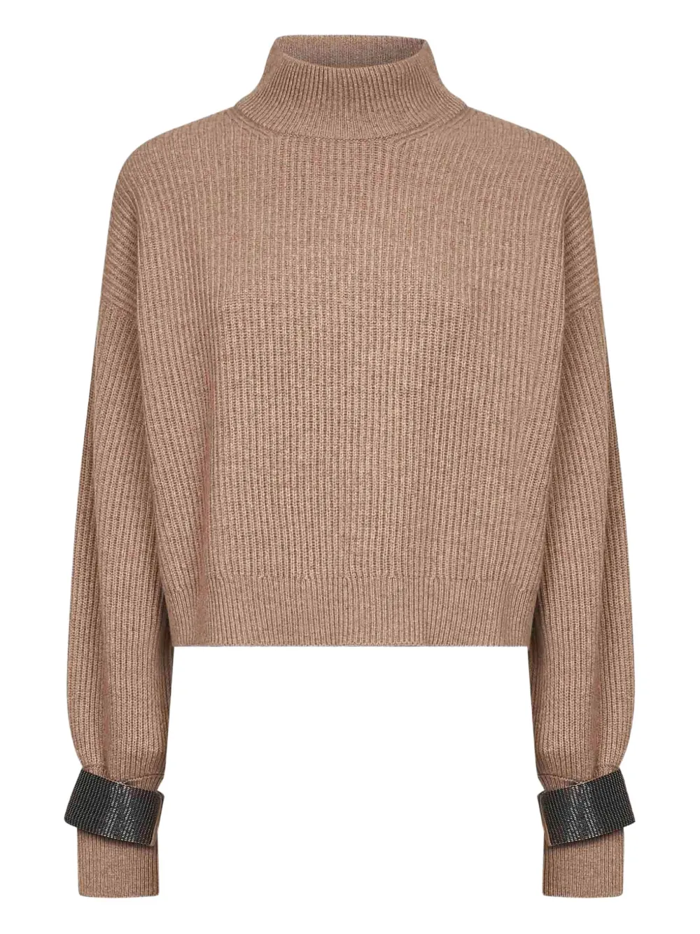 

Свитер с высоким воротником Brunello Cucinelli, коричневый