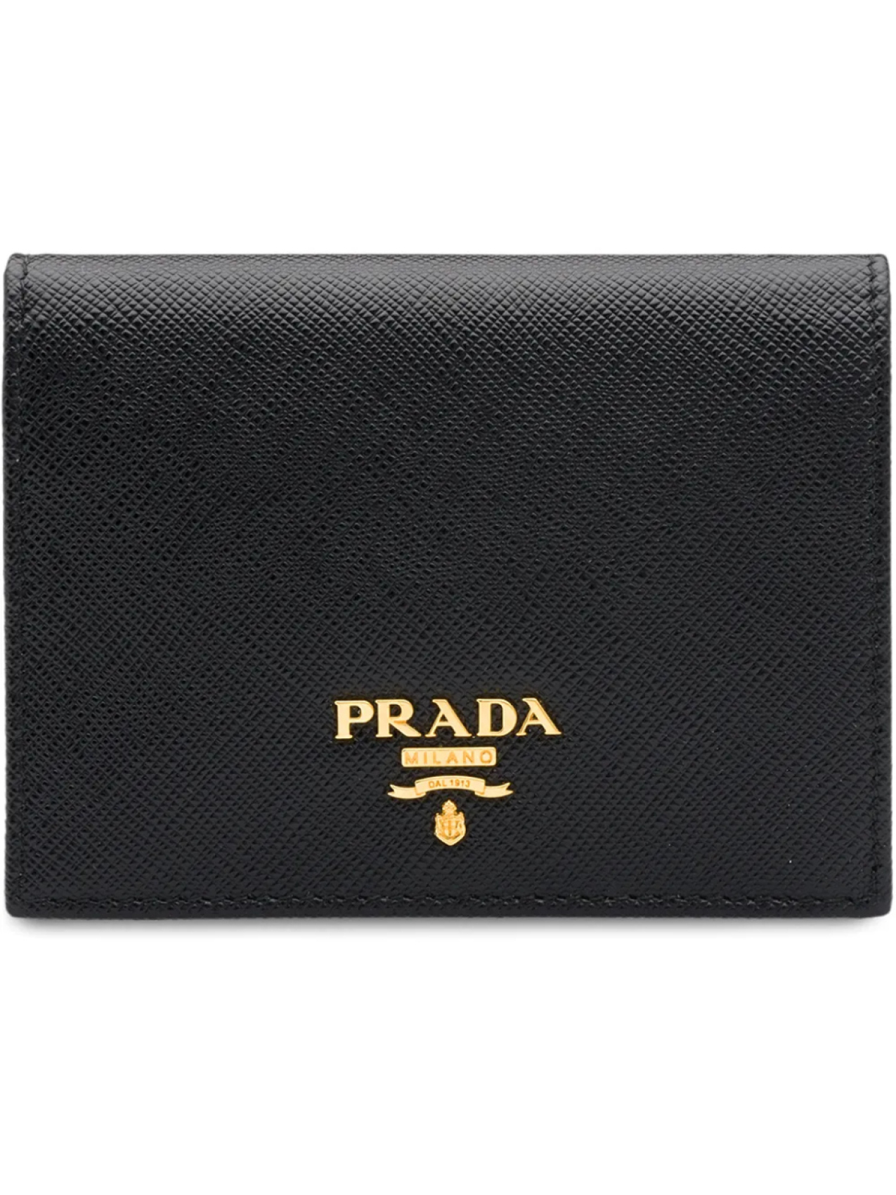

Prada складной кошелек с логотипом, черный